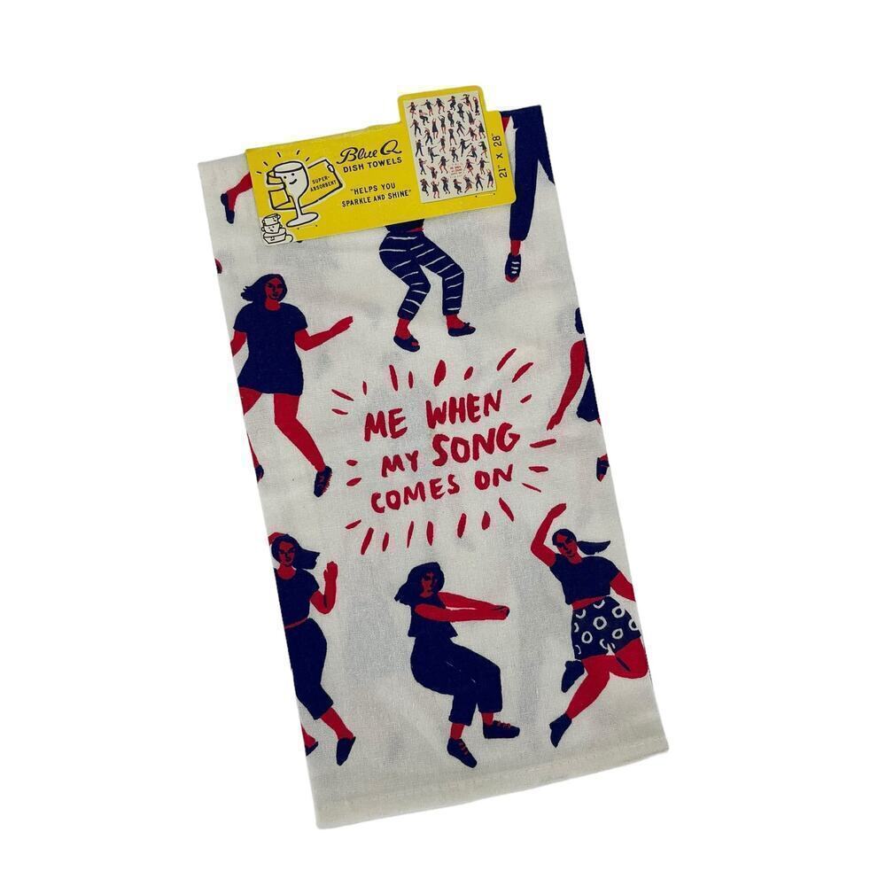 Blue Q Dish Towel Me When My Song Comes On‎ Blue Red White